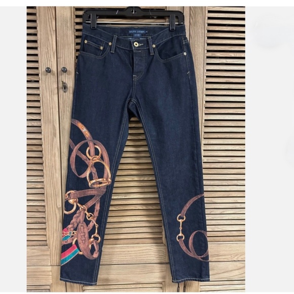 Ralph Lauren Equestrian Thompson 650 Jeans Womens Size 26 Dark Blue - Picture 1 of 16